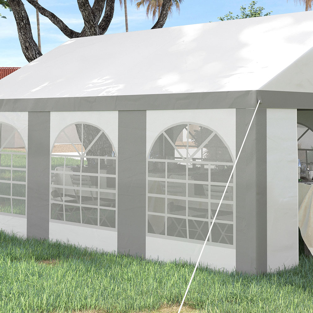 Outsunny 6x4m Gazebo Tent Grey Image 4