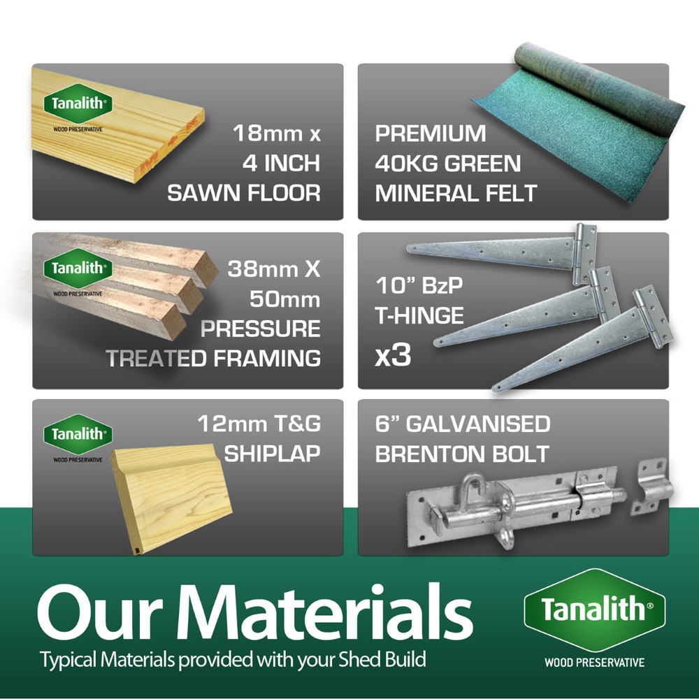 DIY Sheds 5 x 10ft Tongue and Groove Timber Apex Security Garden Shed Image 6