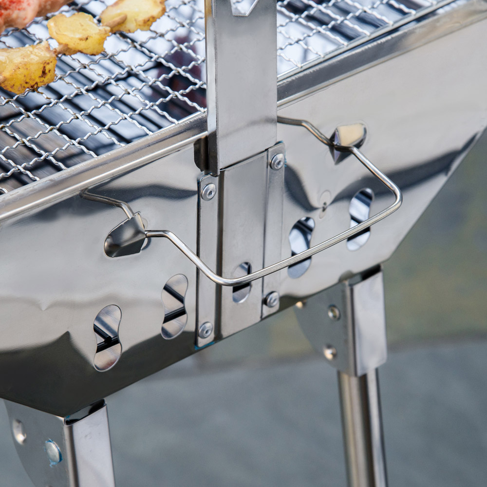 Outsunny Silver Charcoal BBQ Rotisseries Grill Image 4