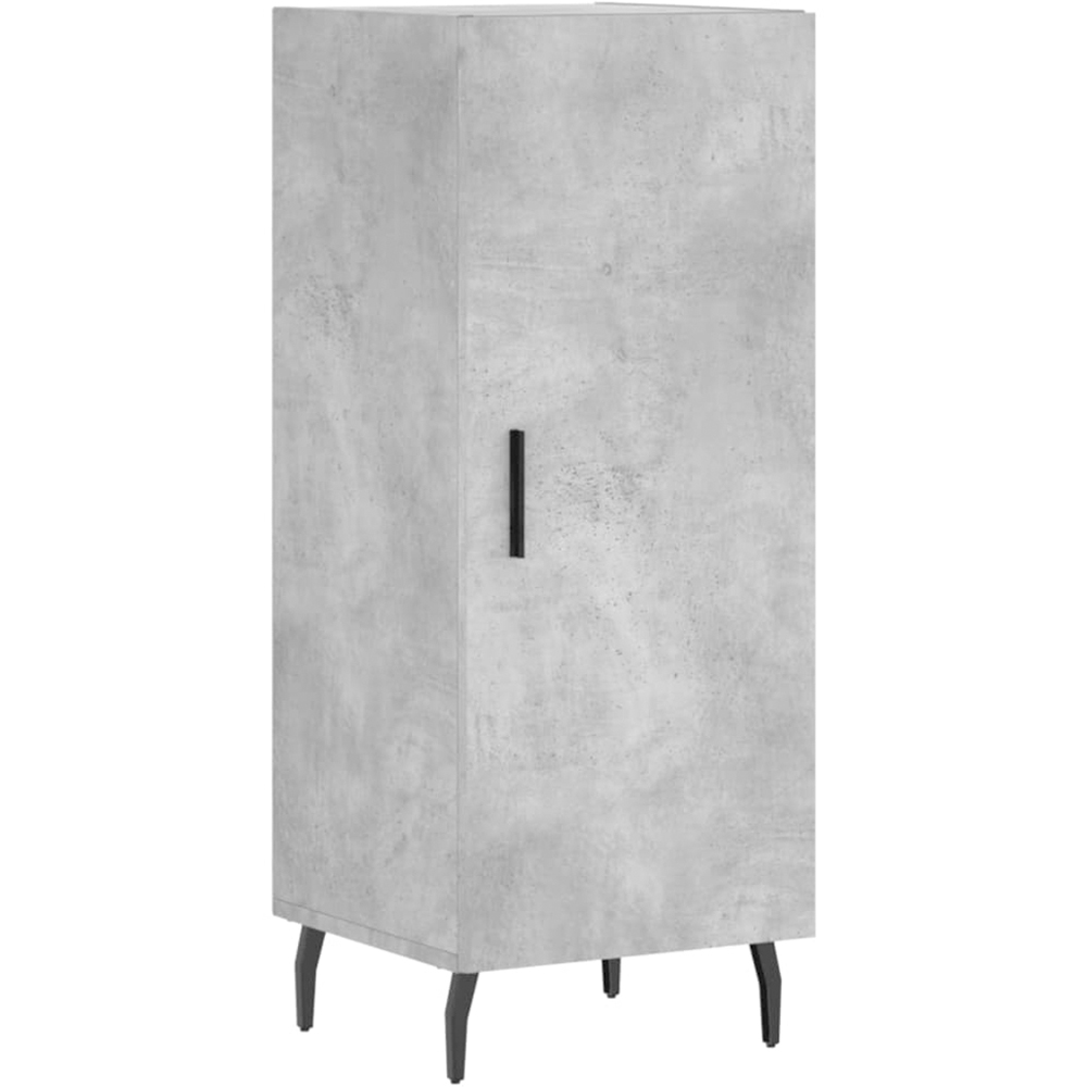 vidaXL 2 Door Concrete Grey Tall Highboard with Black Legs and Handles Image 5