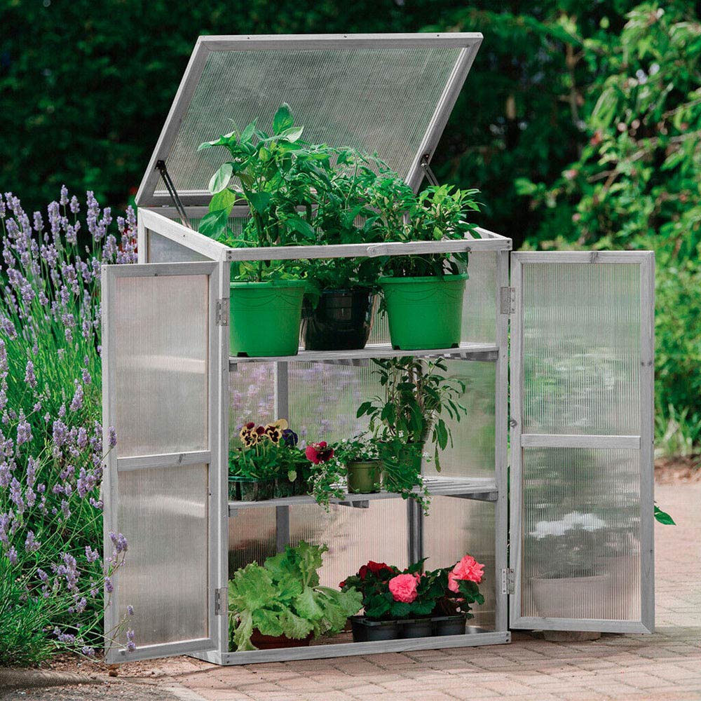 Neo Model 3 Grey Cold Frame 2.5 x 1.8ft Greenhouse Image 2