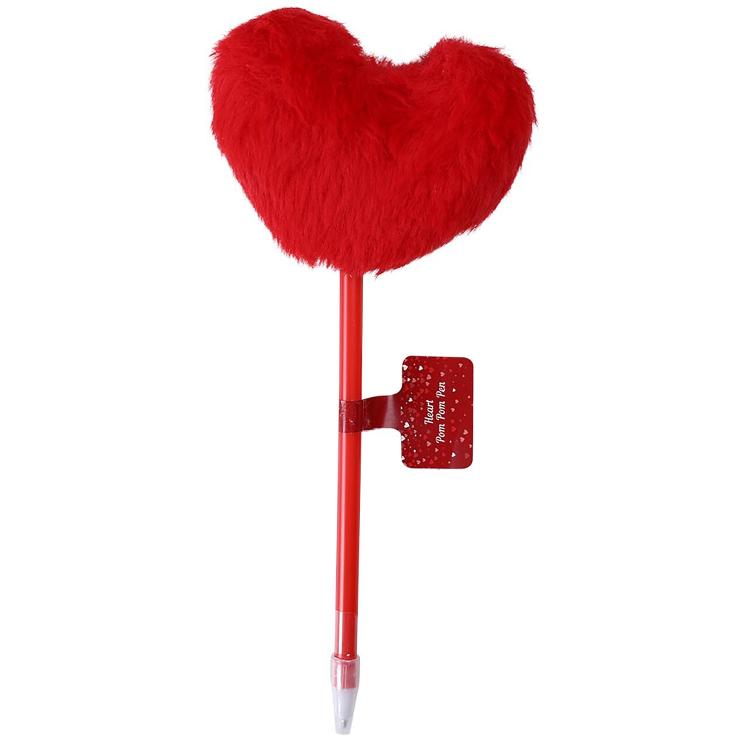 Heart Pom Pom Pen - Red Image