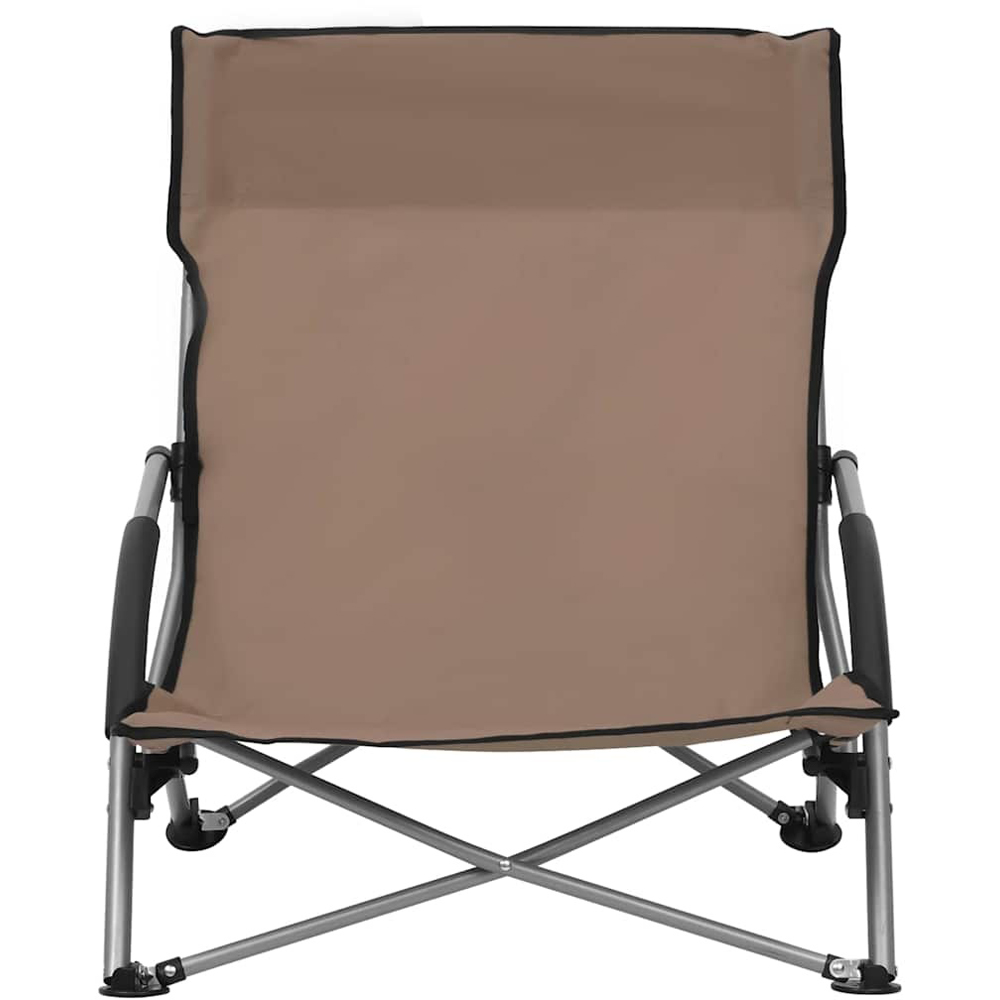 Walplus Set of 2 Taupe Fabric Foldable Chair Image 3
