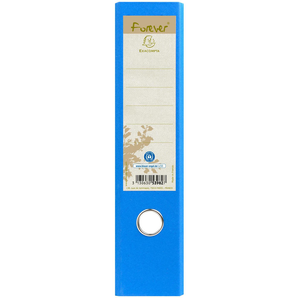 Exacompta A4 Light Blue Recycled Lever Arch File 10 Pack Image 4
