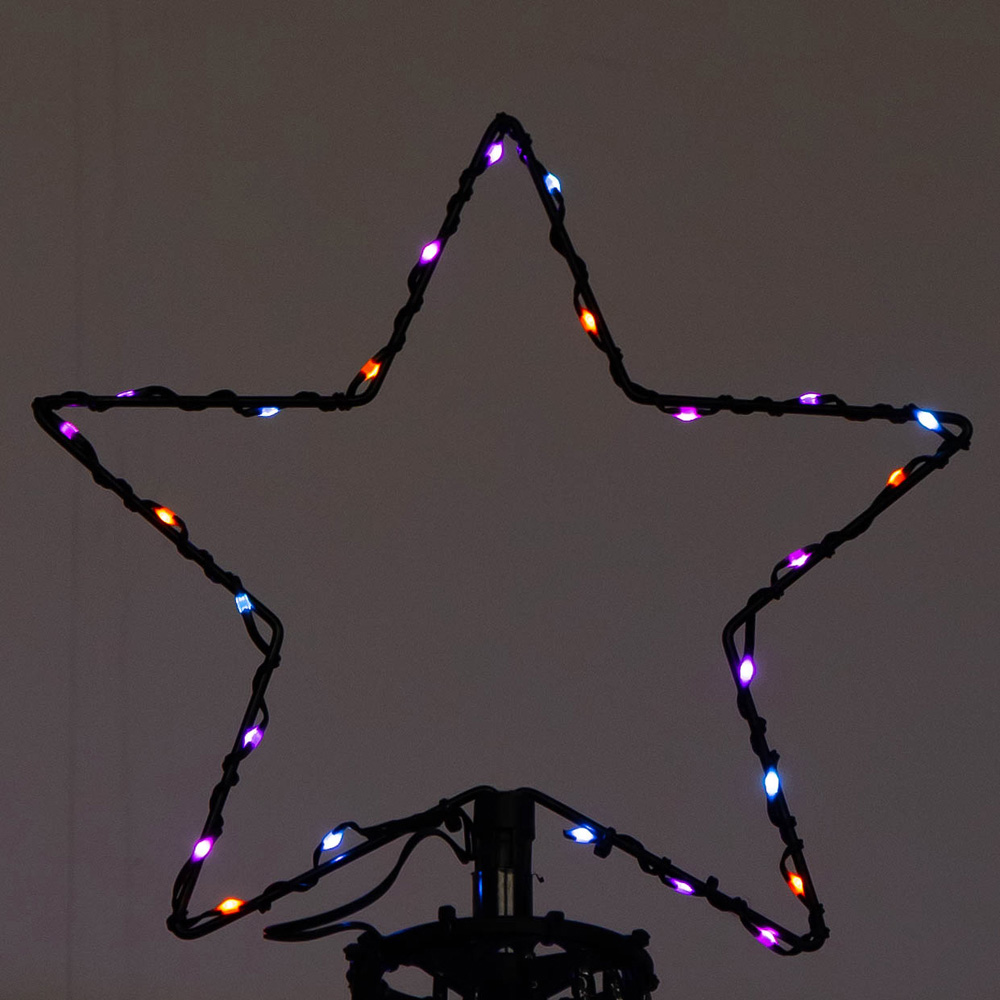 Samuel Alexander 835 Cool and Warm White LED Multi-Function Pyramid Christmas Cone Tree 8ft Image 5