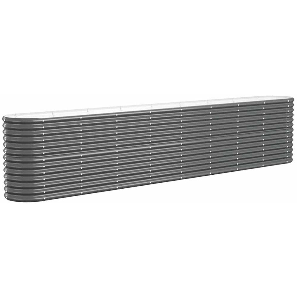 vidaXL Anthracite Galvanised Steel Raised Garden Bed 68 x 40 x 332cm Image 1