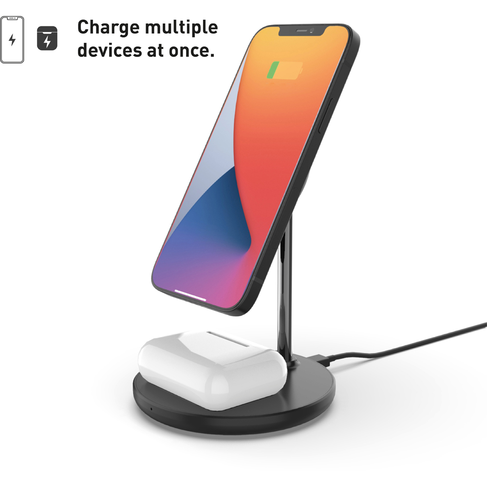 SilverLabel 2-in-1 Black Wireless Charging Stand Image 10