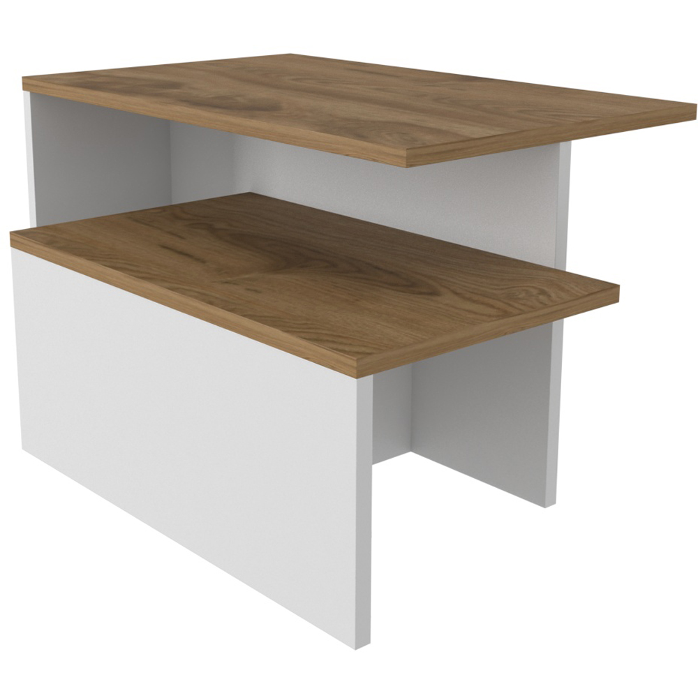 Decorotika Twins Oud White Nest of Coffee Tables Set of 2 Image 2