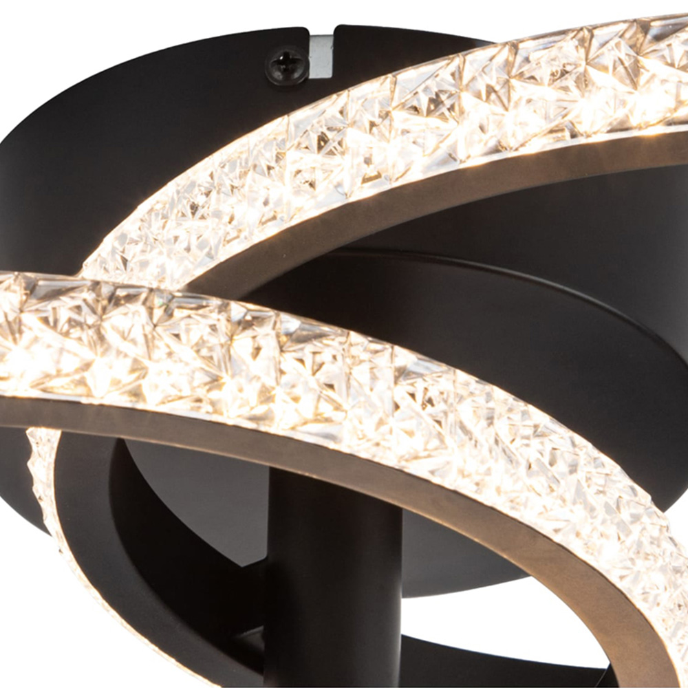 Cosylyte Cowen 3 Ring Matt Black Beaded LED Ceiling Light Image 5