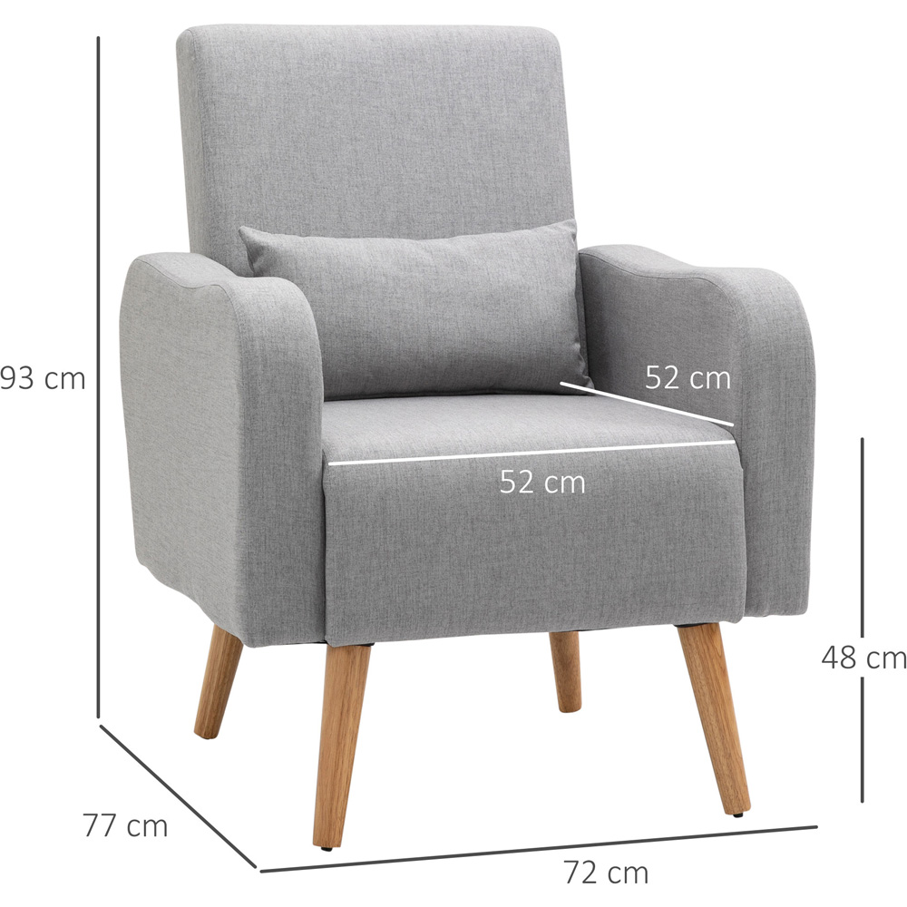 Portland Grey Linen-Touch Accent Armchair Image 7
