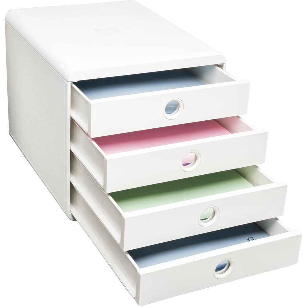 Exacompta Pop-Box Autentik 4 Drawer White Filing Unit Image 4