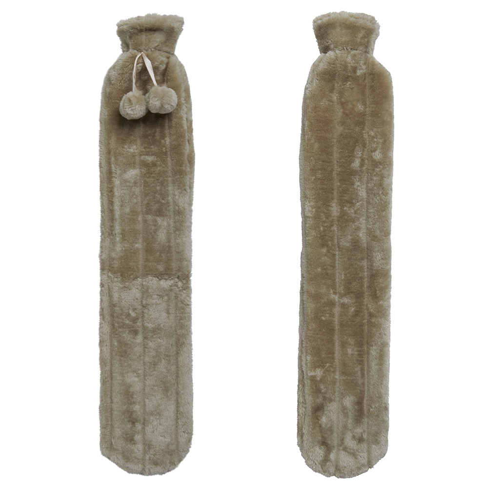 Single Wilko Faux Fur Long Hot Water Bottle in Assorted styles Image 6