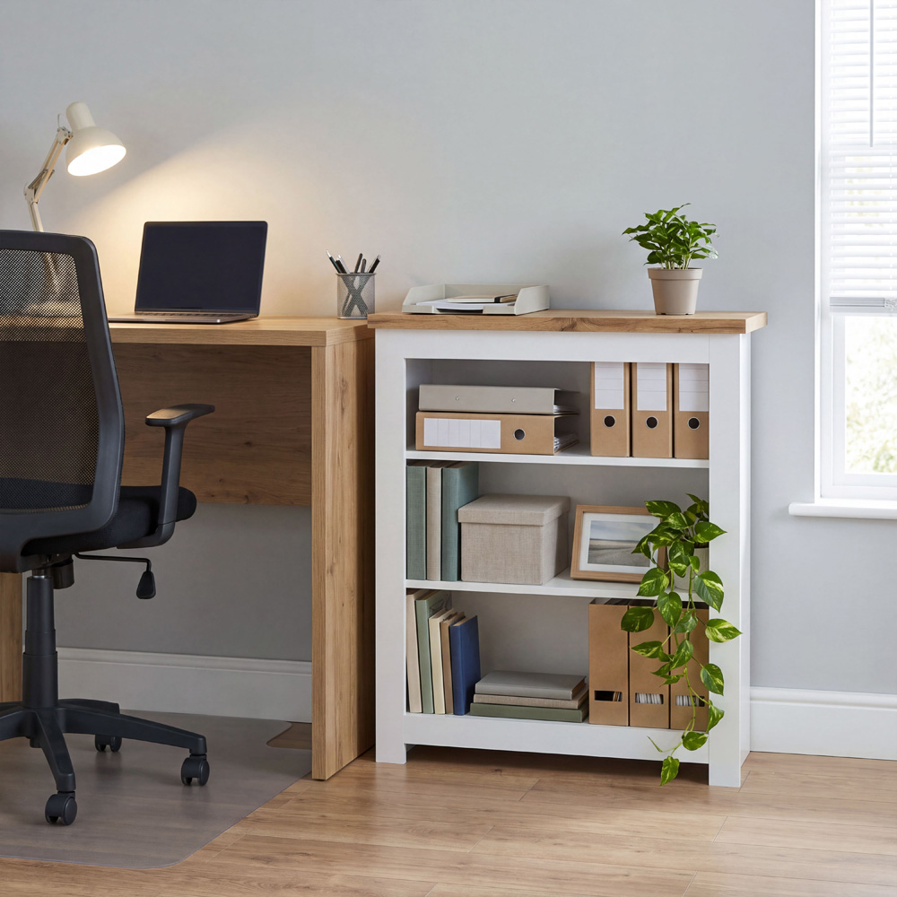 VIDA DESIGNS Arlington 3 Shelf White Bookcase Image 3