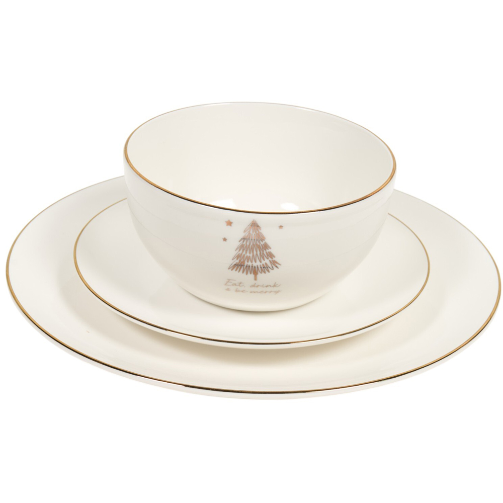 12 Piece Gold Spruce Dinnerware Set Image 6