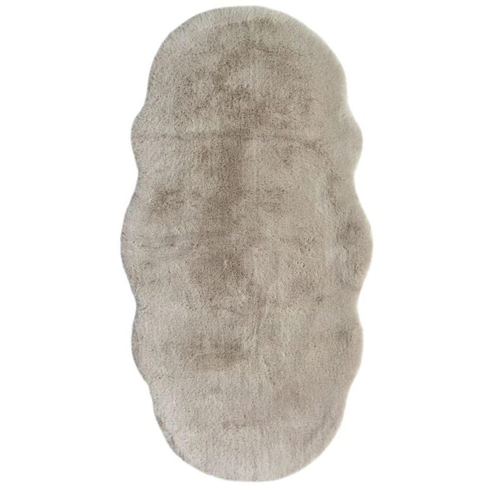 Homemaker Luxurious Faux Fur Natural Rug 70 x 140cm Image 2