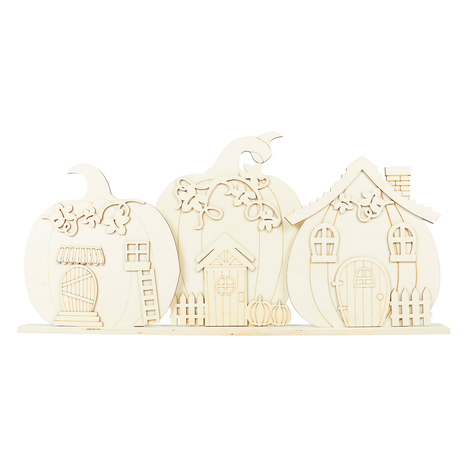 Paint Your Own Pumpkin Houses Natural Image 2