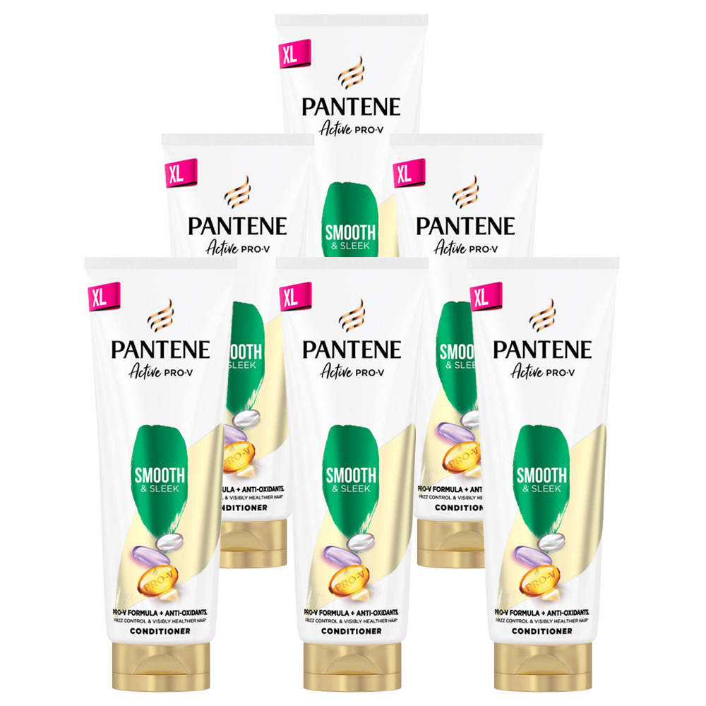 Pantene Pro V Smooth & Sleek Hair Conditioner Case of 6 x 350ml Image 1