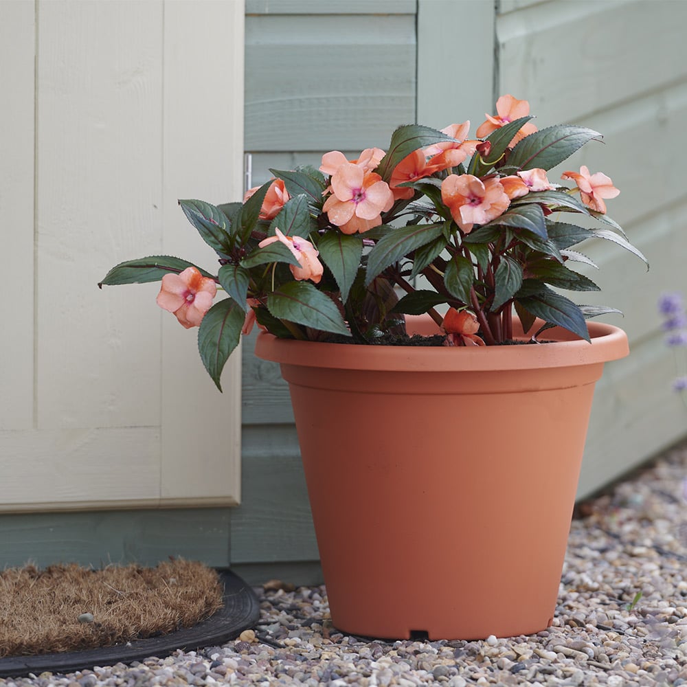 Clever Pots Terracotta Plastic Round Plant Pot 30cm Image 4