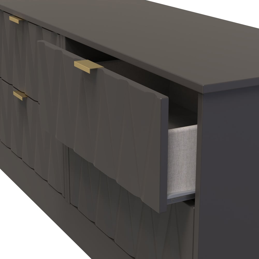 Crowndale Las Vegas 4 Drawer Graphite Chest of Drawers Ready Assembled Image 6