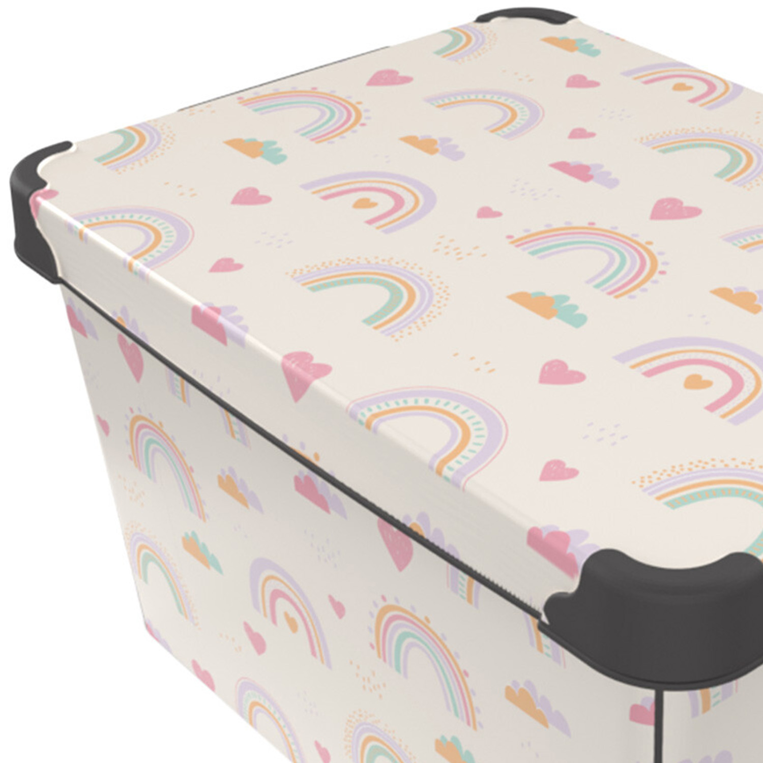 17L Rainbow Patterned Storage Box with Lid Image 3