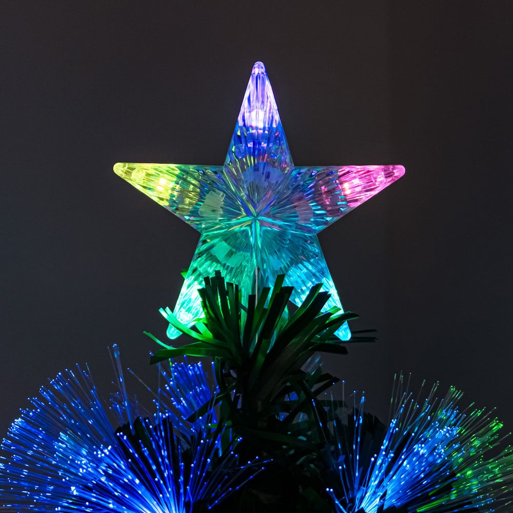 The Christmas Centre 280 Multicolour LED Green Fibre Optic Artificial Xmas Tree with Remote 7ft Image 7