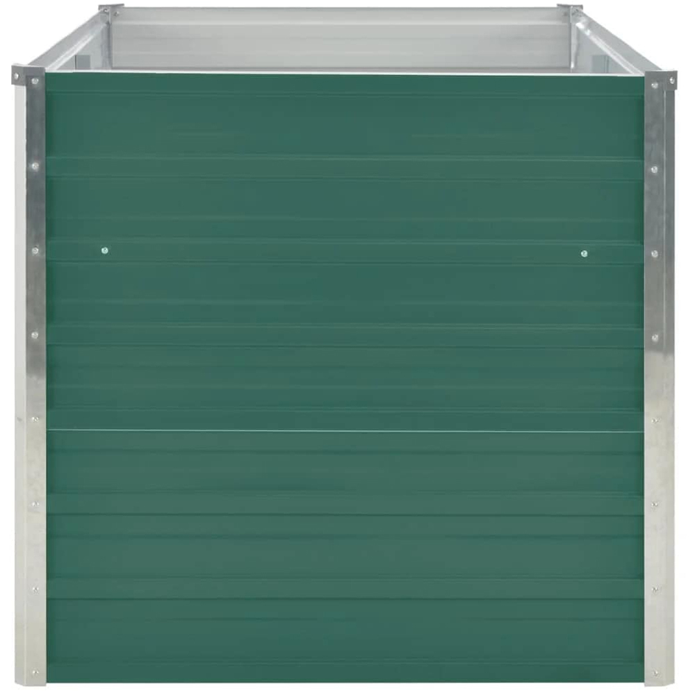 vidaXL Green Galvanised Steel Raised Garden Bed 160 x 80 x 77cm Image 3