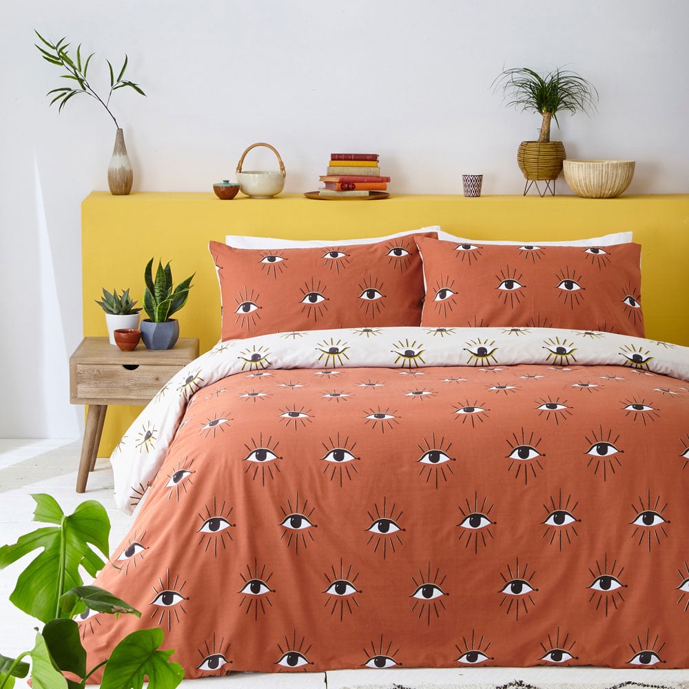 furn. Theia Double Clay Pink Duvet Set Image 1