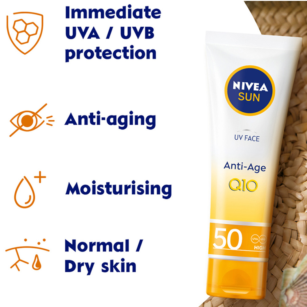 Nivea Sun UV Face Q10 Anti Age Sun Cream SPF50 50ml Image 4