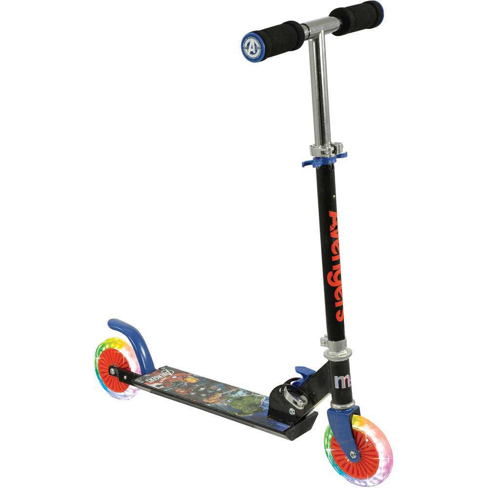 Avengers Foldable Height Adjustable Kids Inline Scooter with Light Up Wheels Image 3