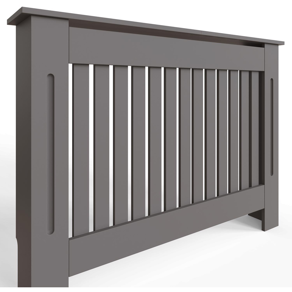 FWStyle Grey Vertical Slat MDF Radiator Cover Medium Image 4