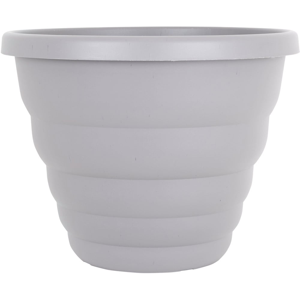 Wham Beehive Cement Grey Round Recycled Plastic Pot 66cm Image 1