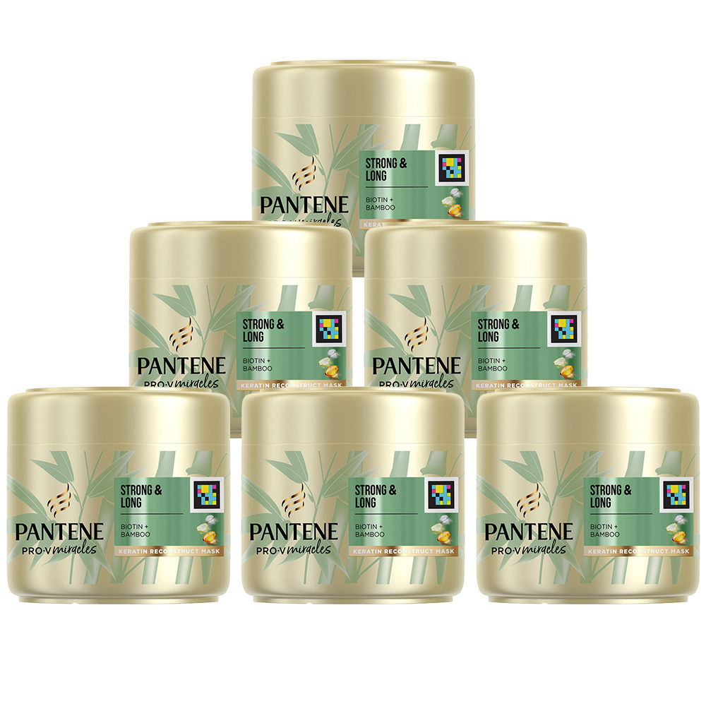 Pantene Miracles Bamboo Strong and Long Hair Mask Case of 6 x 300ml Image 1