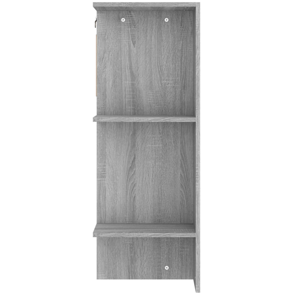 vidaXL Single Door 2 Shelf Grey Sonoma Hallway Cabinet with Rail Image 7