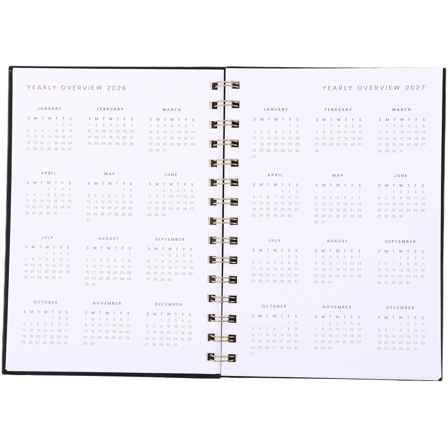 2026 Striped Spiral Diary A5 Image 6