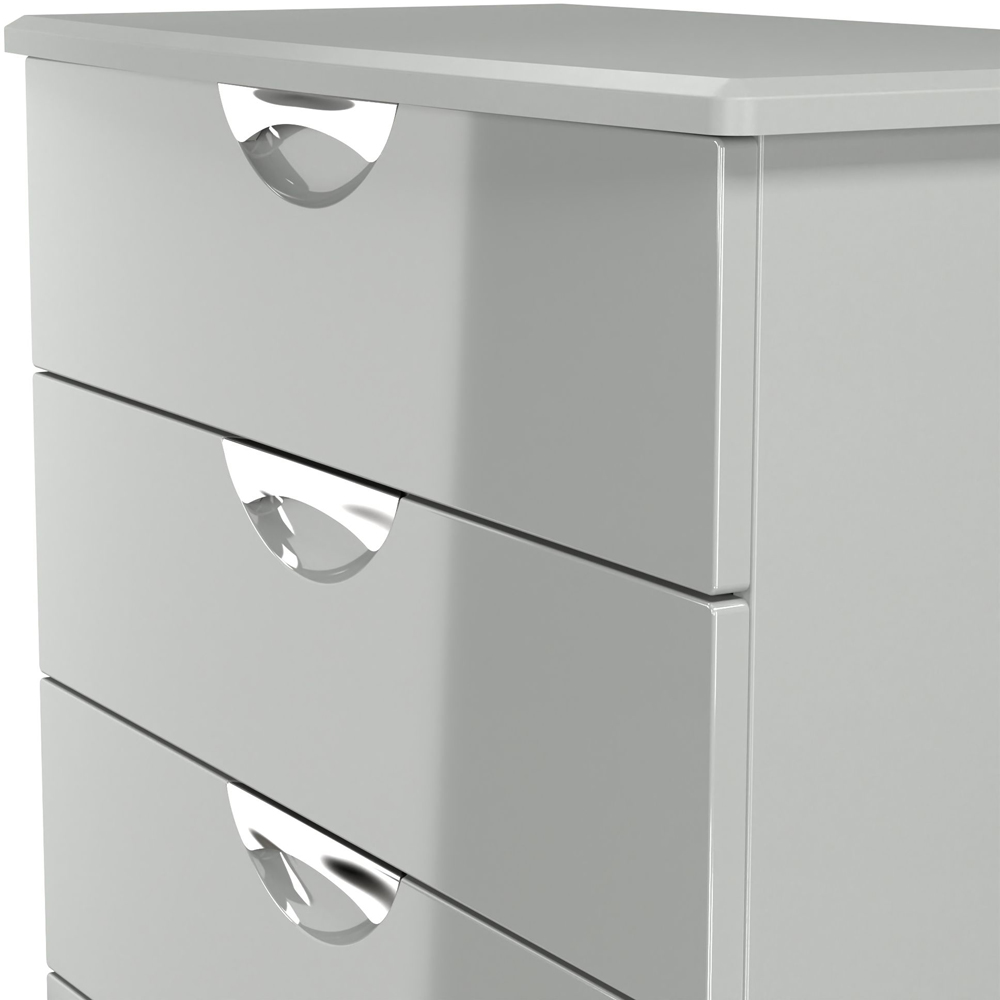 Crowndale Camden 4 Drawer Grey Gloss and Dusk Grey Chest of Drawers Ready Assembled Image 5