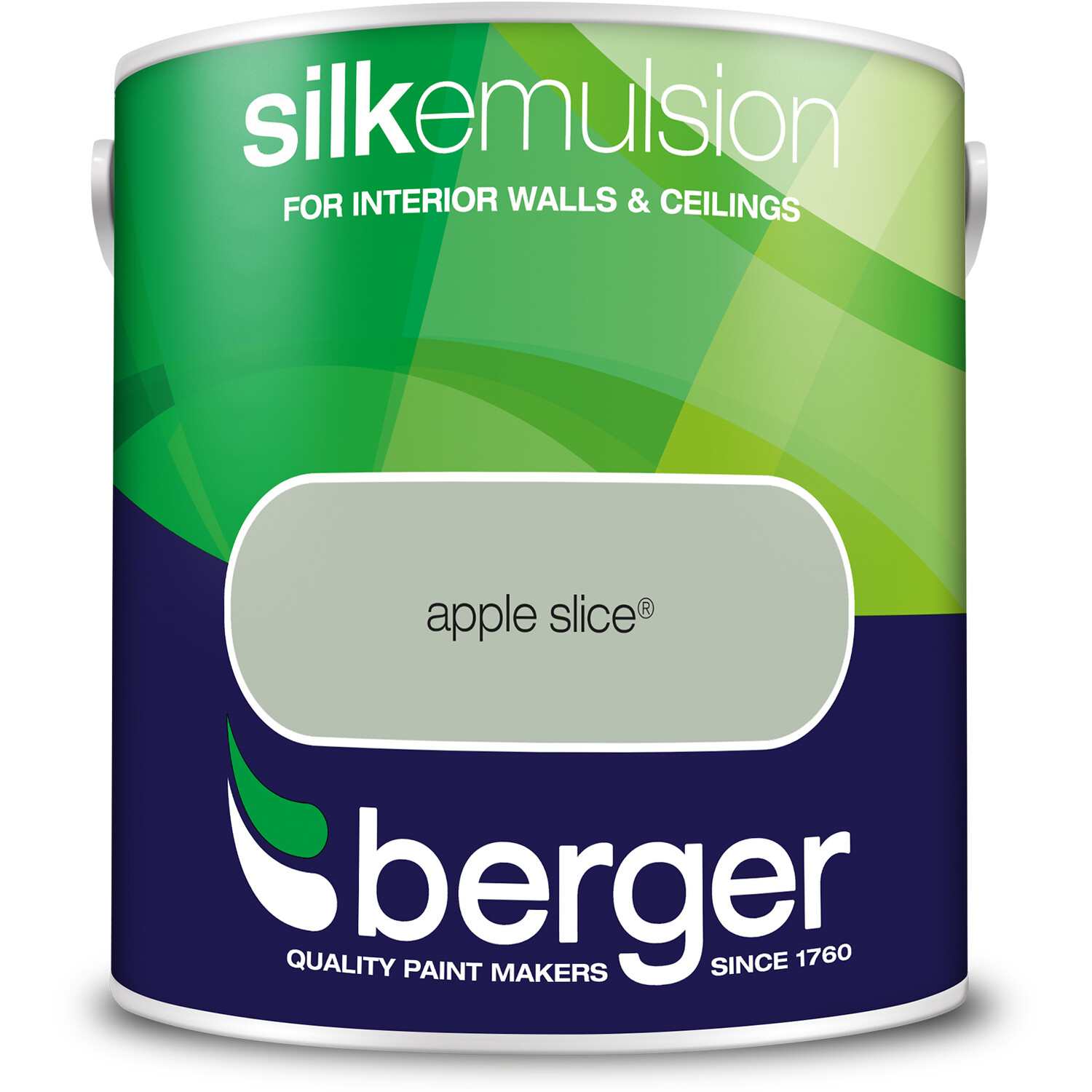 Berger Walls & Ceilings Apple Slice Silk Emulsion Paint 2.5L Image 2