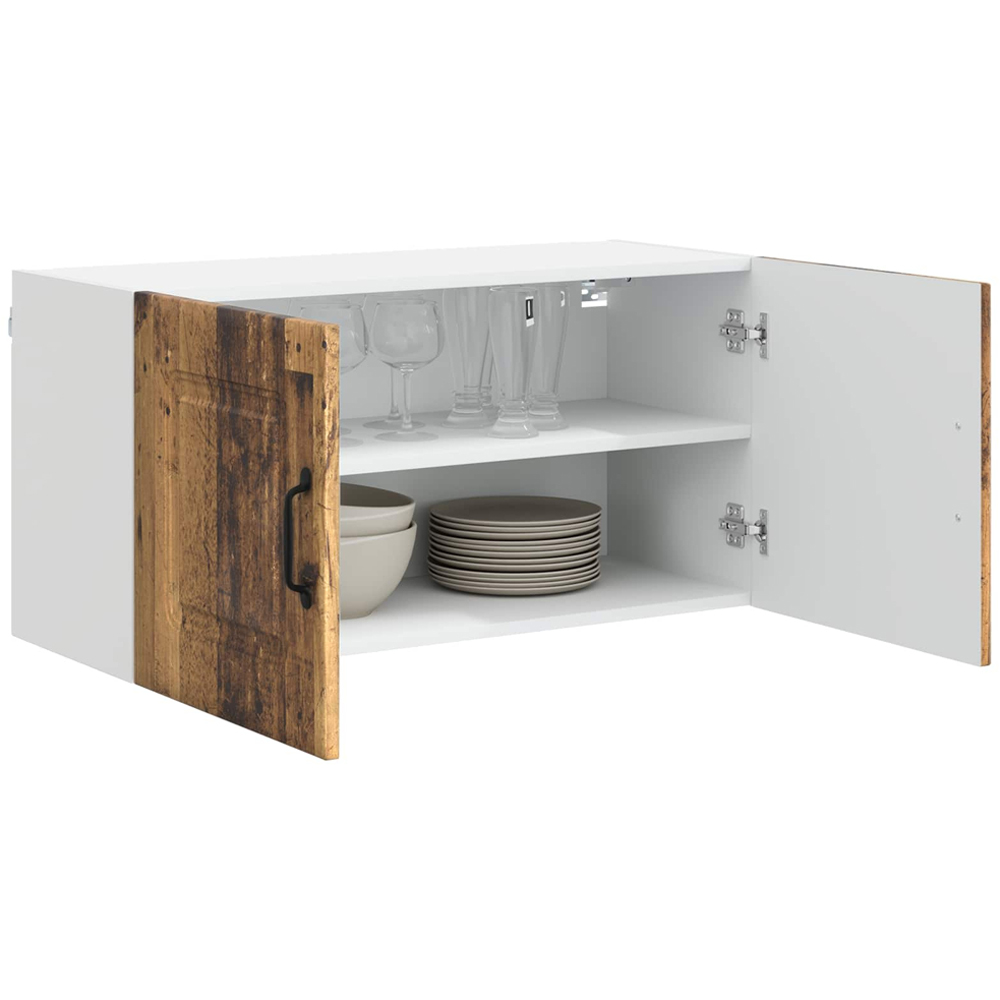 vidaXL Kalmar 2 Door Old Wood Wall Kitchen Cabinet Image 3