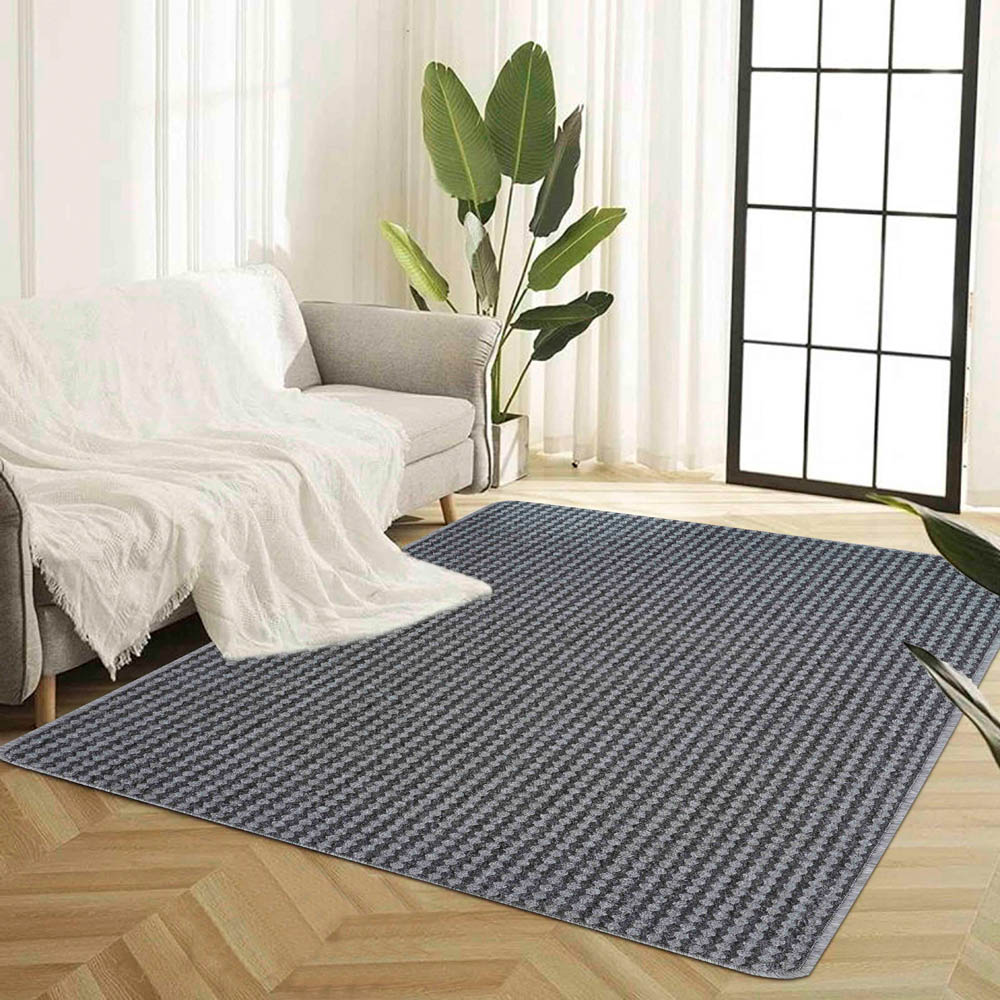 Desire Rugs Eden Grey Non Slip Door Mat 90 x 150cm Image 2