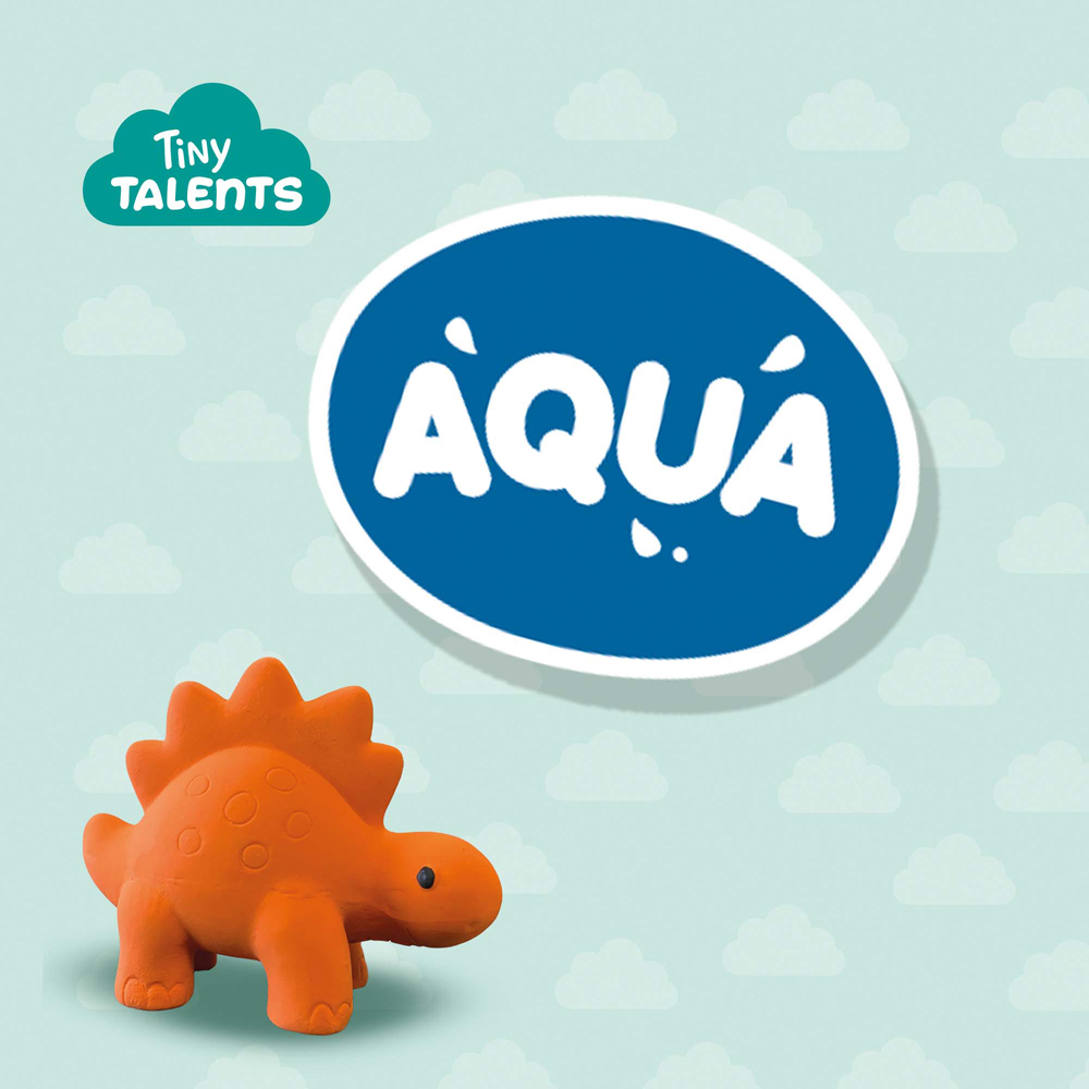 SES Creative Tiny Talents Stegosaurus Natural Rubber Bath Toy Image 4