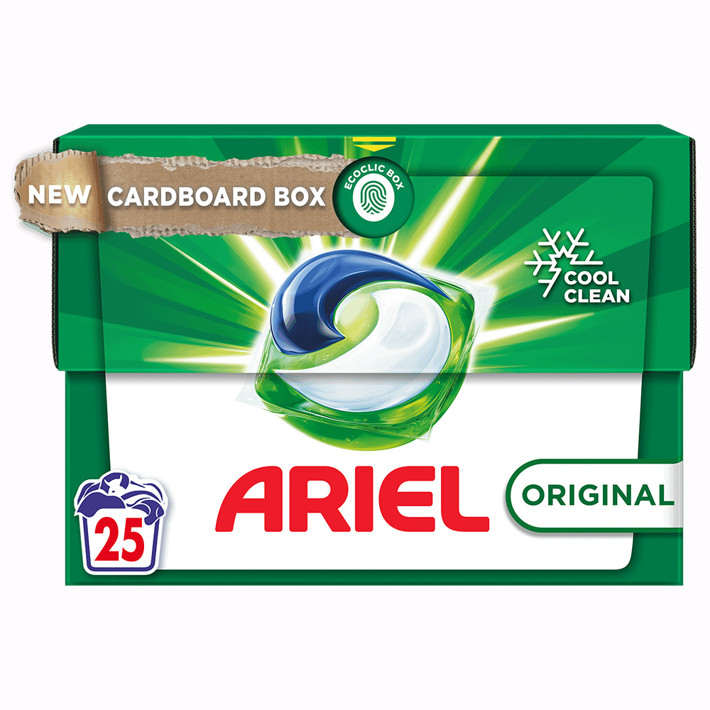 Ariel Original All in 1 Pods Washing Liquid Capsules 25 Washes Case of 4 Image 2
