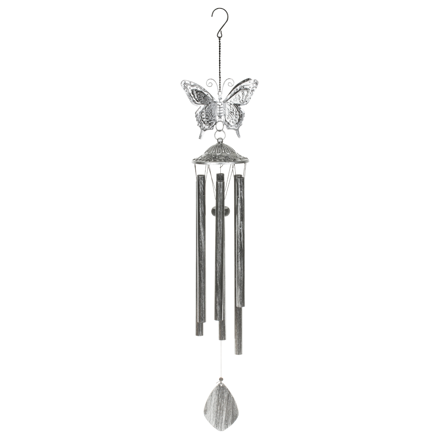Silver Butterfly Wind Chime Image