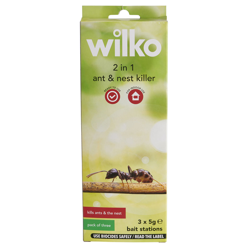 Wilko 2 in 1 Ant and Nest Kill Bait Station 3 Pack Image 1