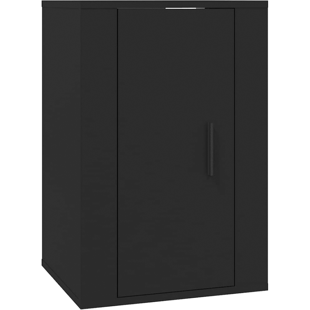 vidaXL Single Door Black Wall Mounted TV Cabinet Image 2