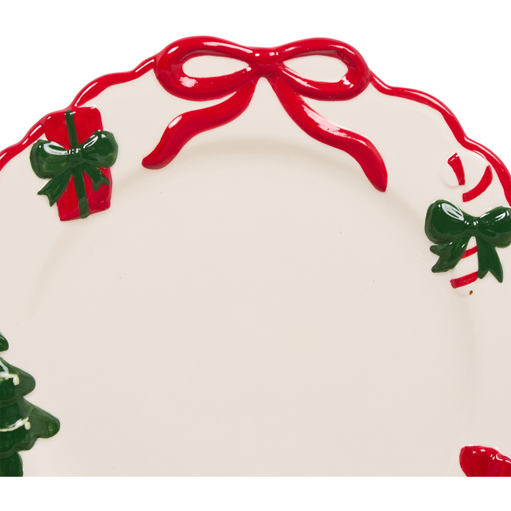 Candy Cane Bow Plate Image 2