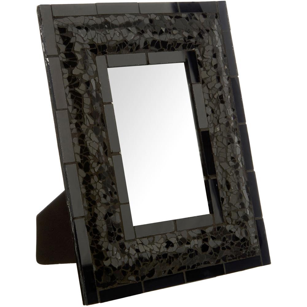 Premier Housewares 2300657 Black Glass Photo Frame 4 x 6 inch Image 2