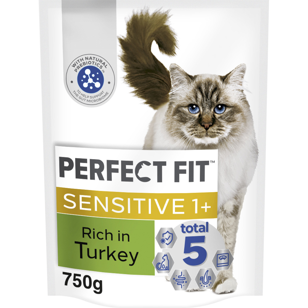 Perfect Fit Advanced Nutrition Turkey Sensitive Adult Dry Cat Food 750g Image 1