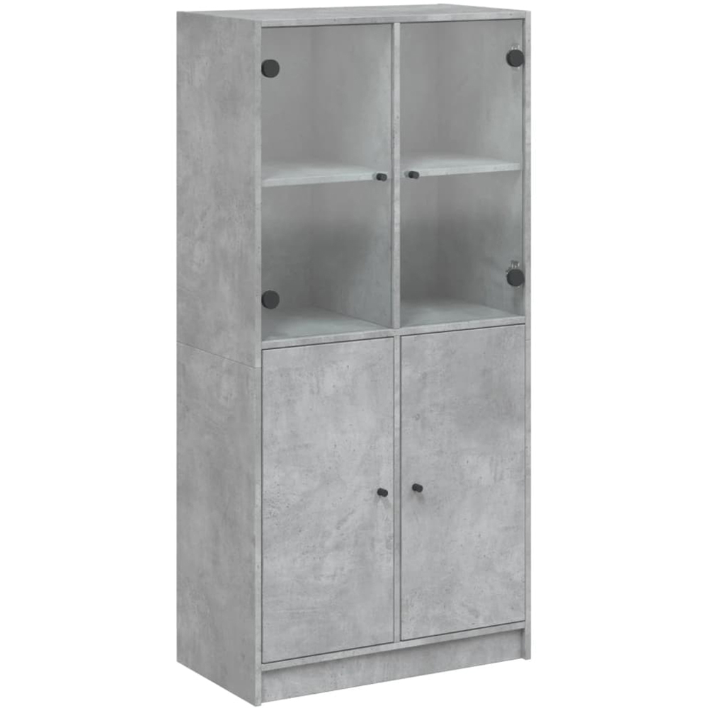 vidaXL 4 Door Concrete Grey Highboard Image 2