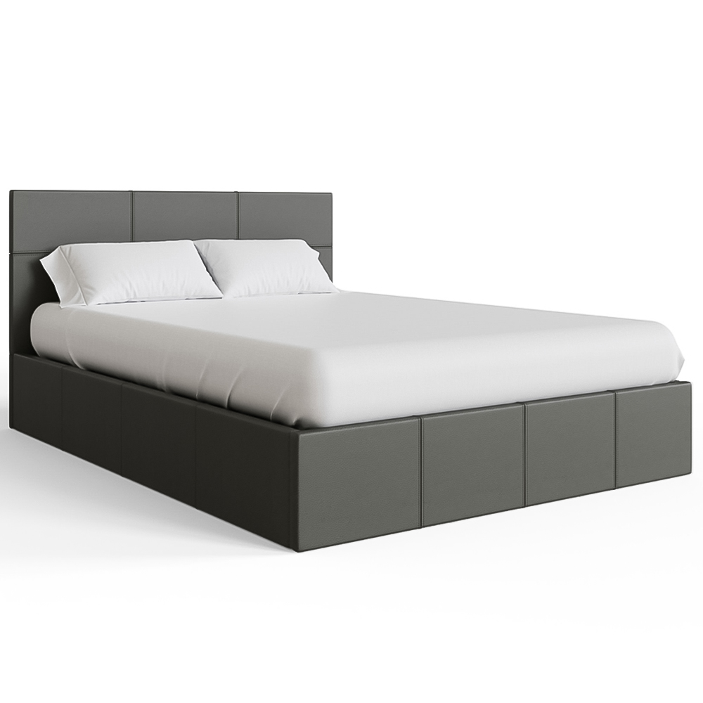 GFW Double Grey Side Lift Ottoman Bed Image 3