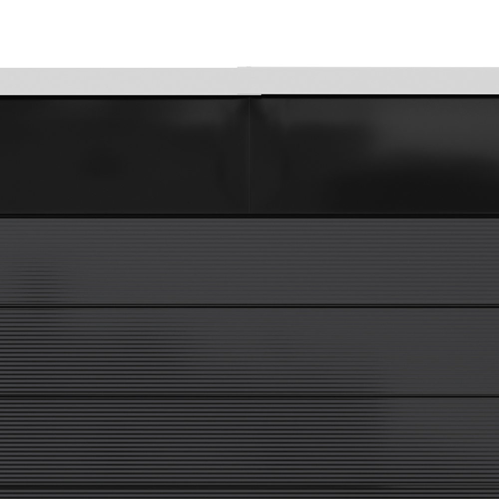 Living and Home 6 x 4ft Black Metal Pent Garden Storage Shed Image 4