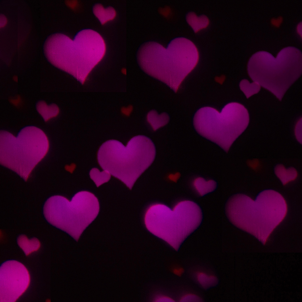 St Helens Pink Hearts LED Candle Projector Image 6